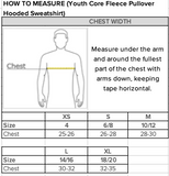 Navy Youth Fleece Pullover Hooded Sweatshirt